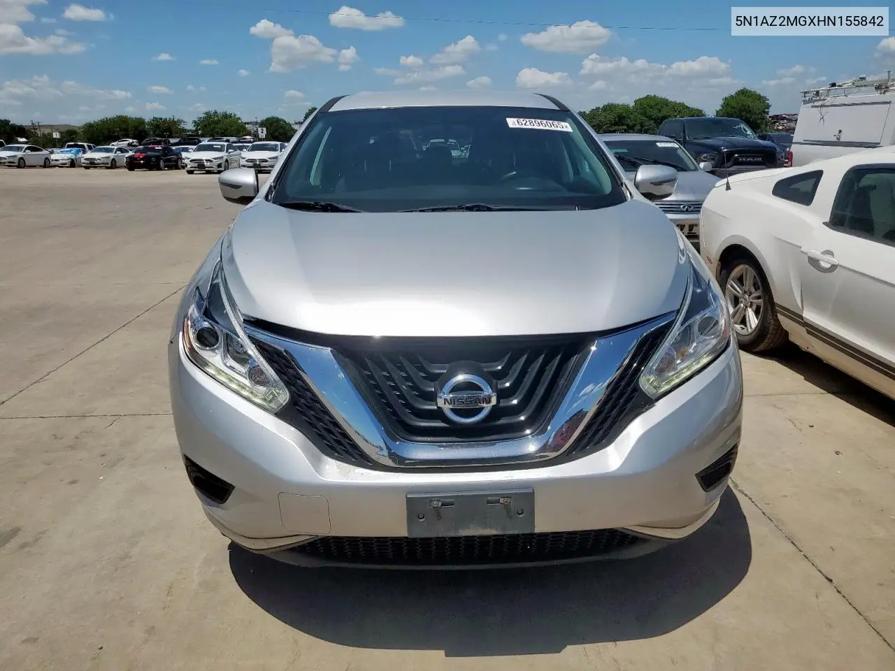 2017 Nissan Murano S VIN: 5N1AZ2MGXHN155842 Lot: 62896065