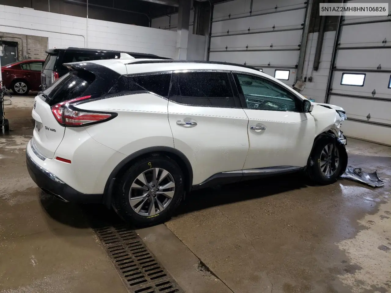2017 Nissan Murano S VIN: 5N1AZ2MH8HN106826 Lot: 62931265