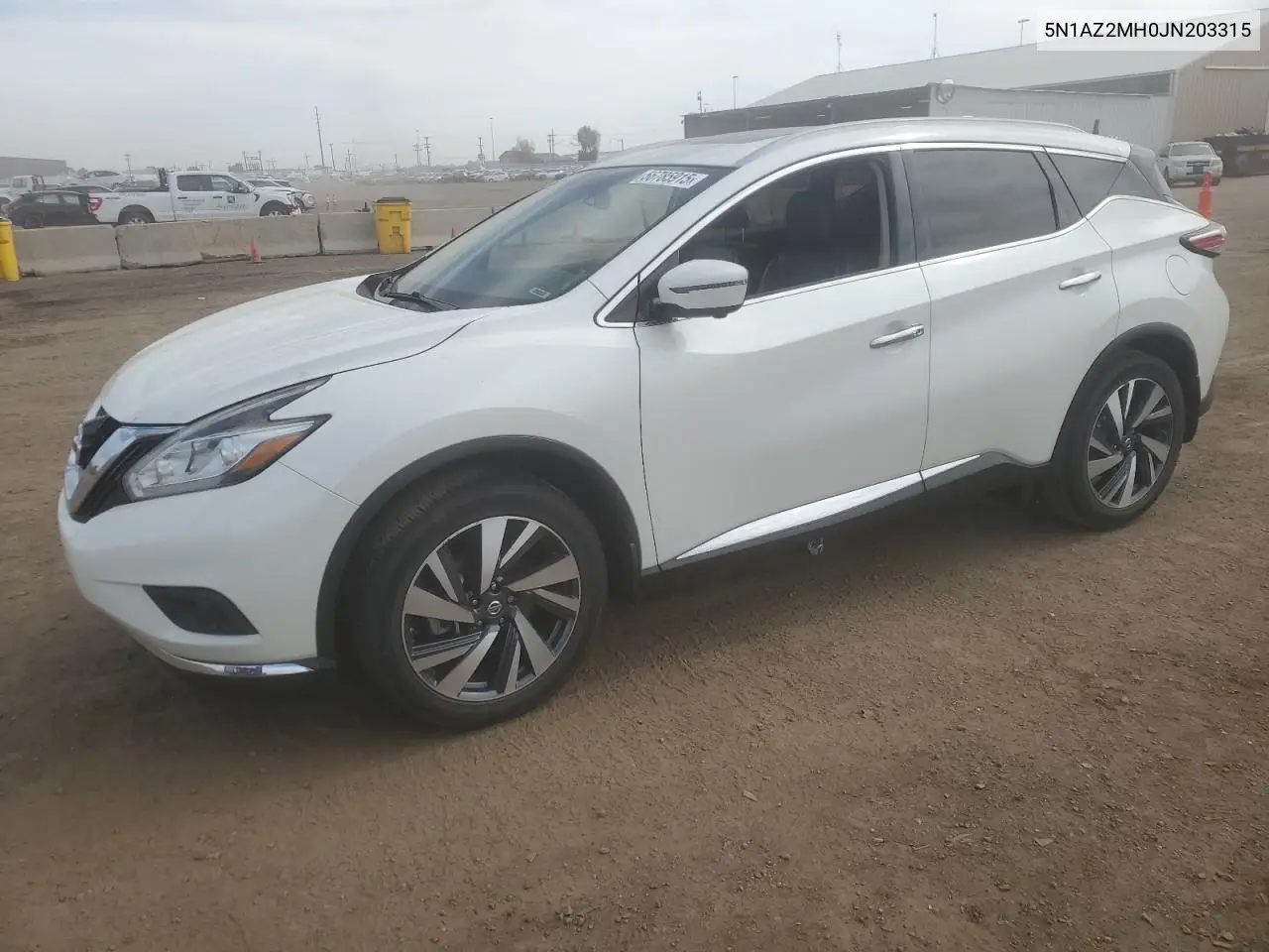 2018 Nissan Murano S VIN: 5N1AZ2MH0JN203315 Lot: 56785915
