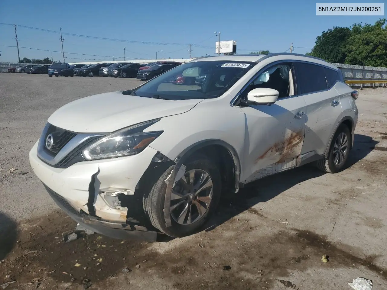 2018 Nissan Murano S VIN: 5N1AZ2MH7JN200251 Lot: 57030475