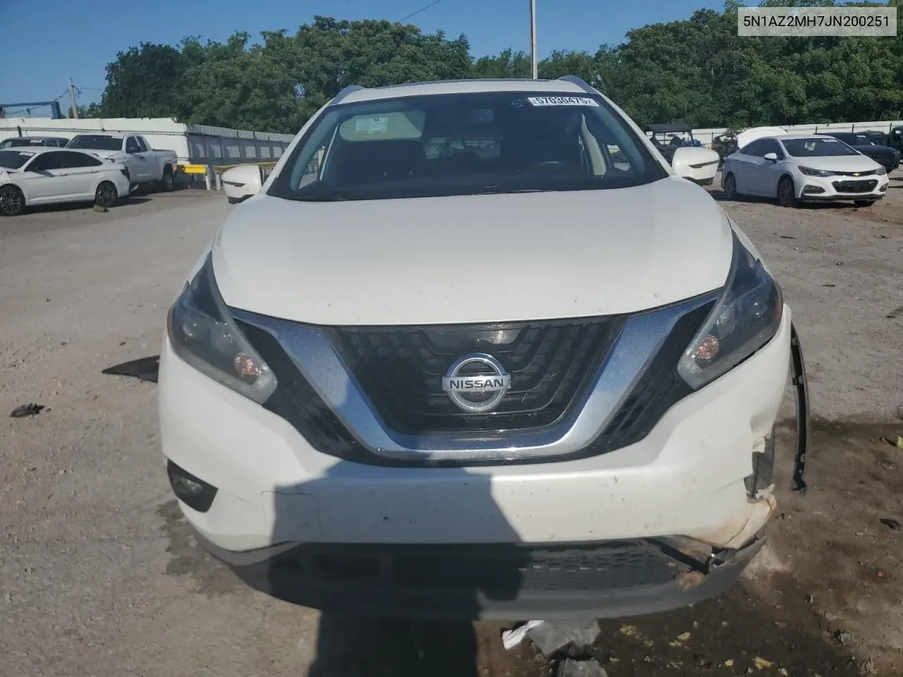 2018 Nissan Murano S VIN: 5N1AZ2MH7JN200251 Lot: 57030475