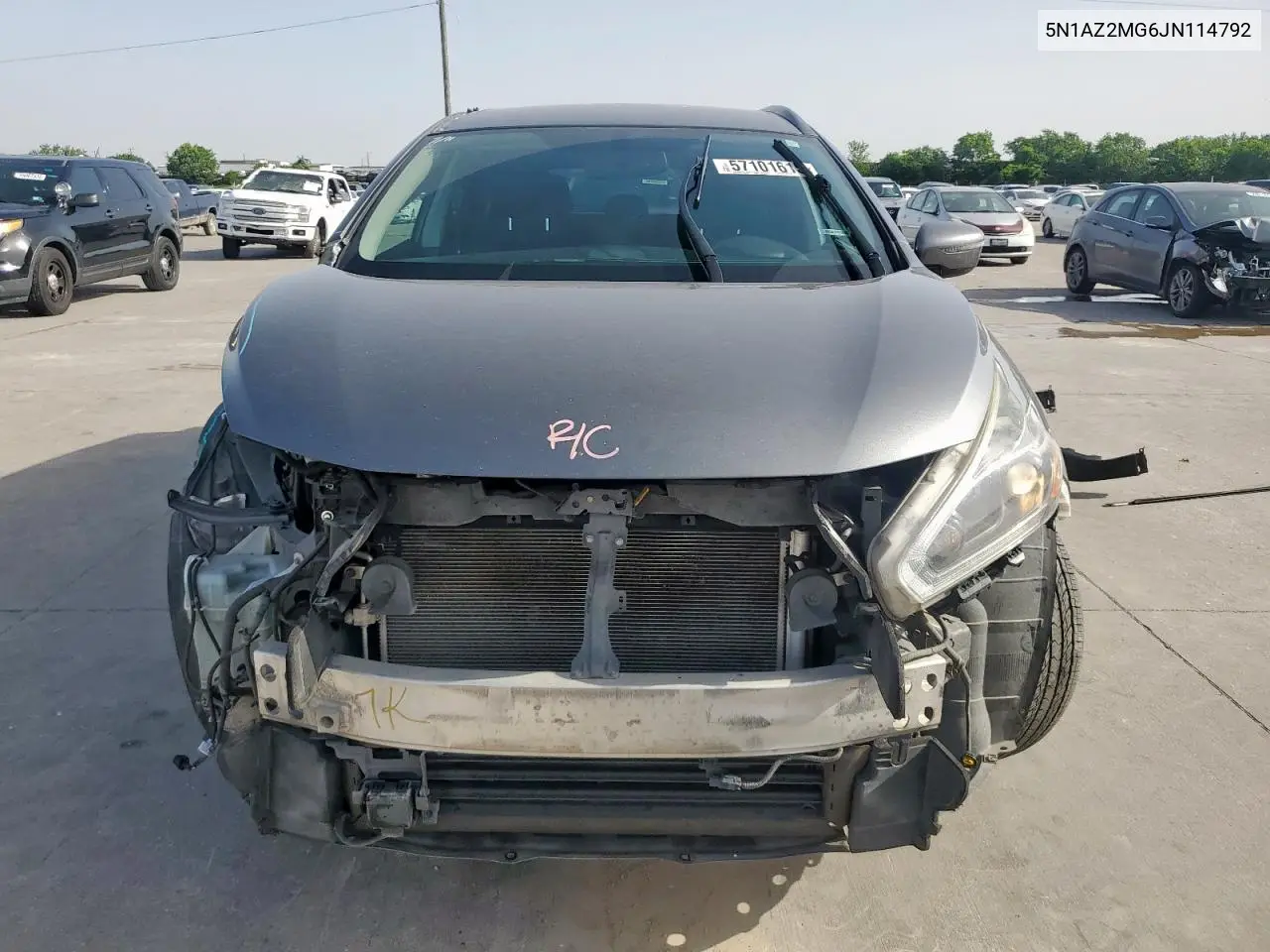 2018 Nissan Murano S VIN: 5N1AZ2MG6JN114792 Lot: 57101615