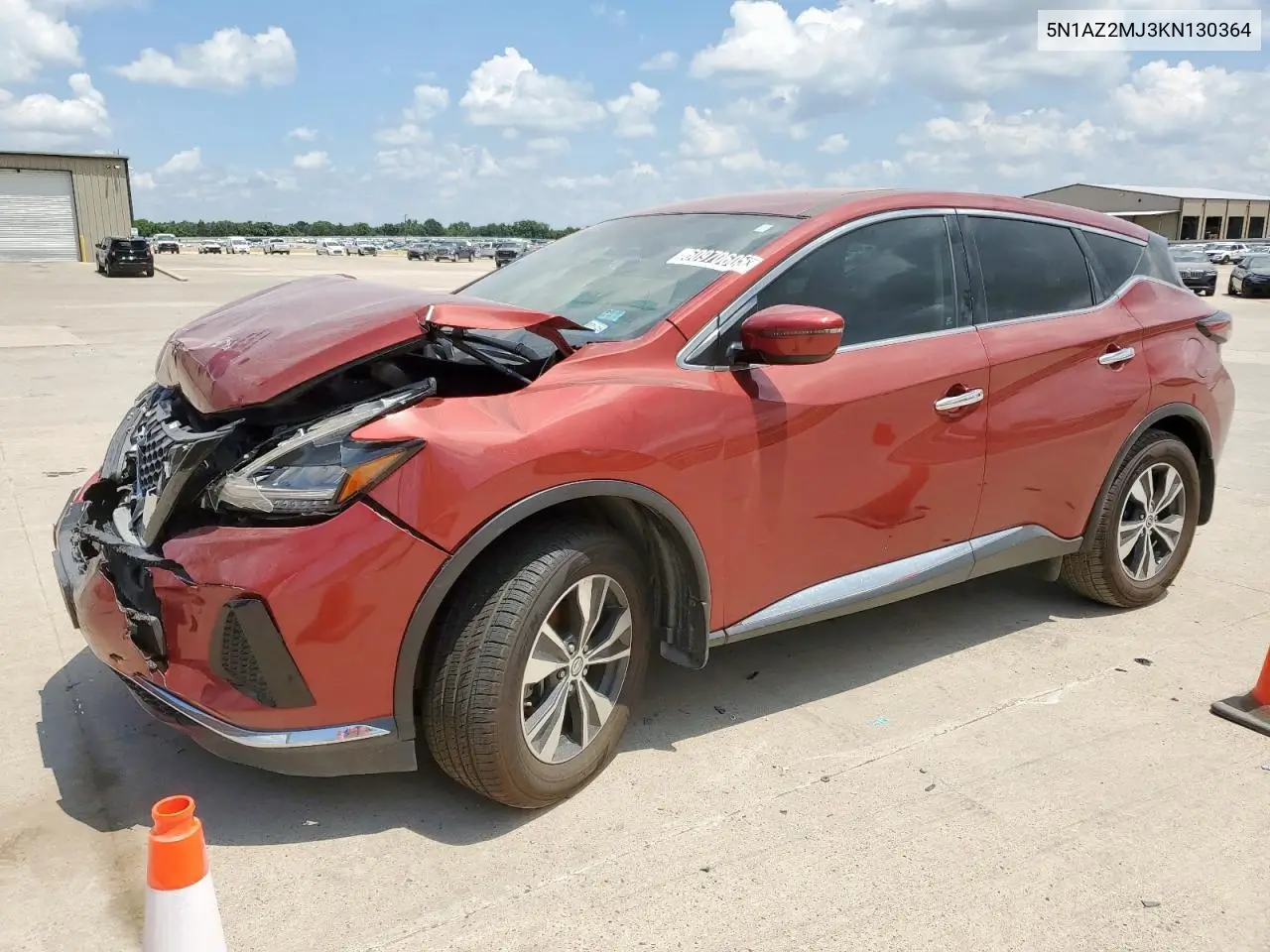 2019 Nissan Murano S VIN: 5N1AZ2MJ3KN130364 Lot: 60970605