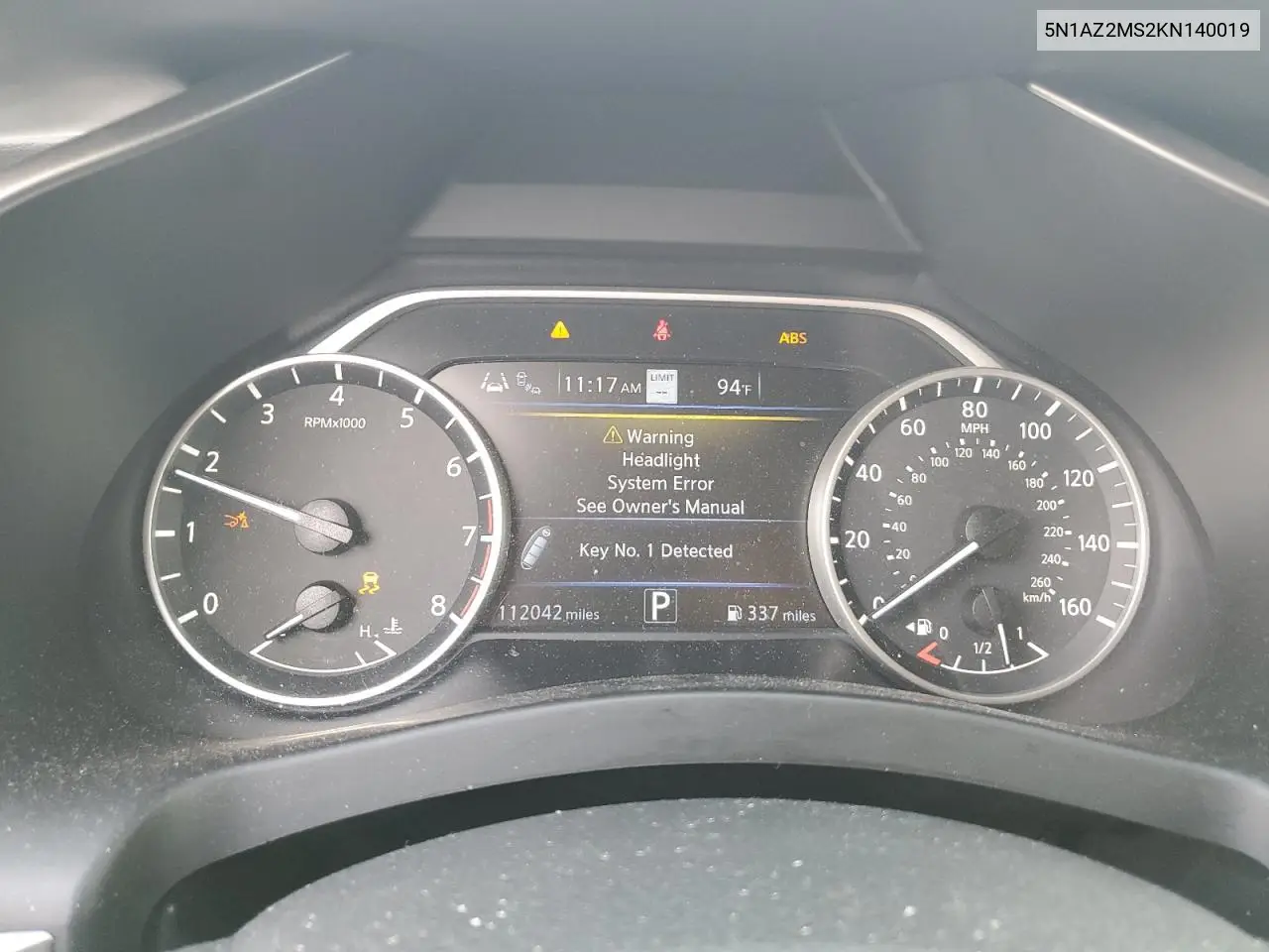 5N1AZ2MS2KN140019 2019 Nissan Murano S
