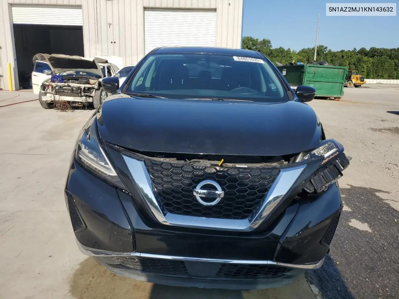 2019 Nissan Murano S VIN: 5N1AZ2MJ1KN143632 Lot: 64851535