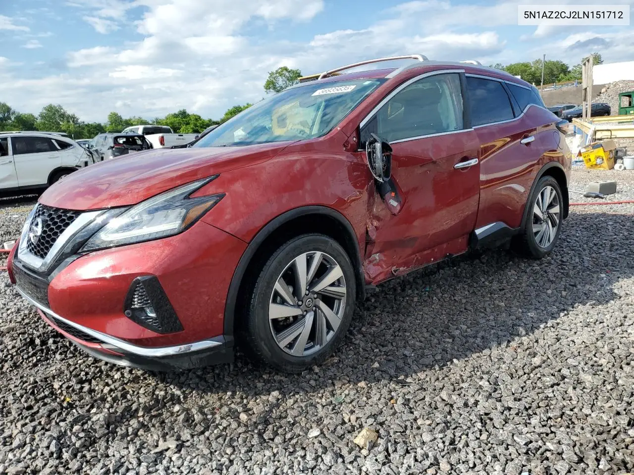 2020 Nissan Murano Sl VIN: 5N1AZ2CJ2LN151712 Lot: 56935635
