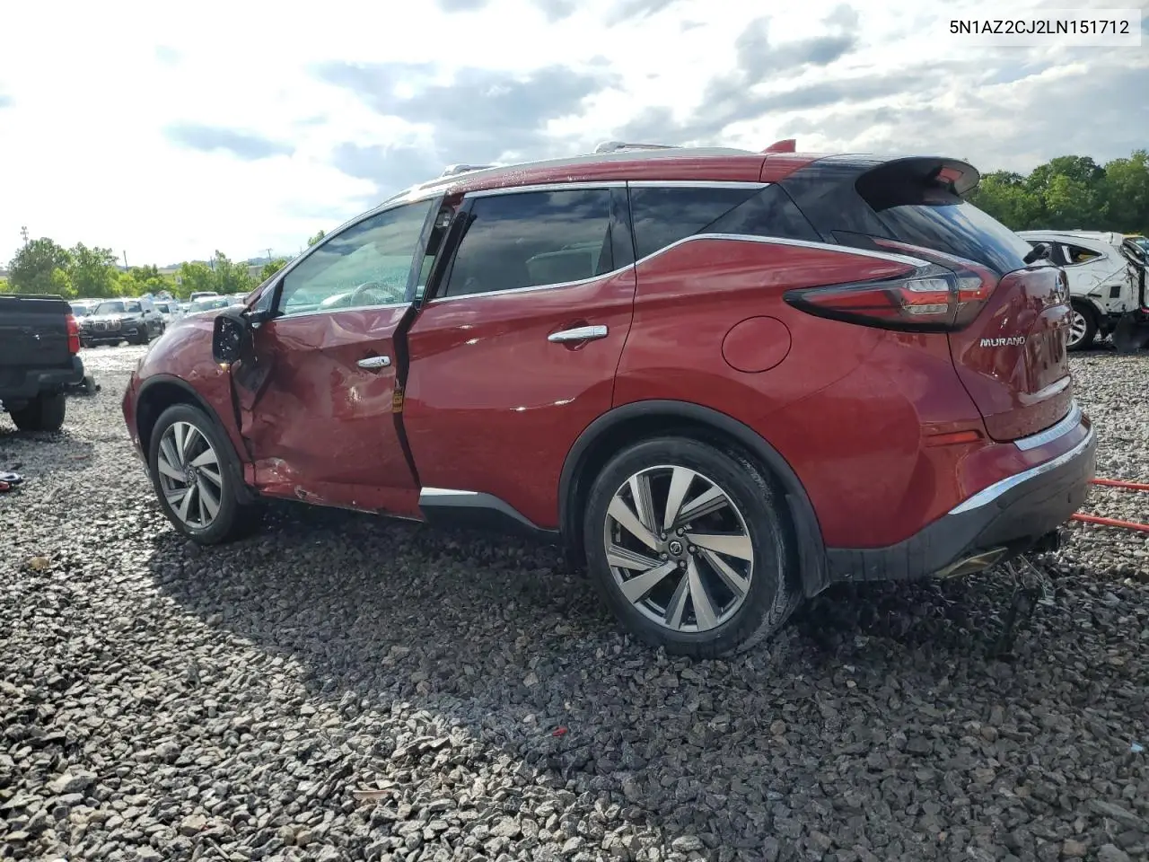 2020 Nissan Murano Sl VIN: 5N1AZ2CJ2LN151712 Lot: 56935635