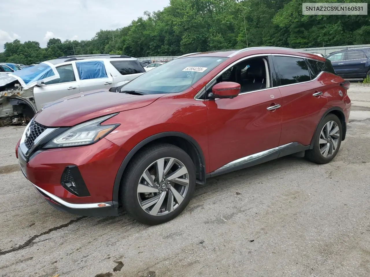 2020 Nissan Murano Sl VIN: 5N1AZ2CS9LN160531 Lot: 62864255