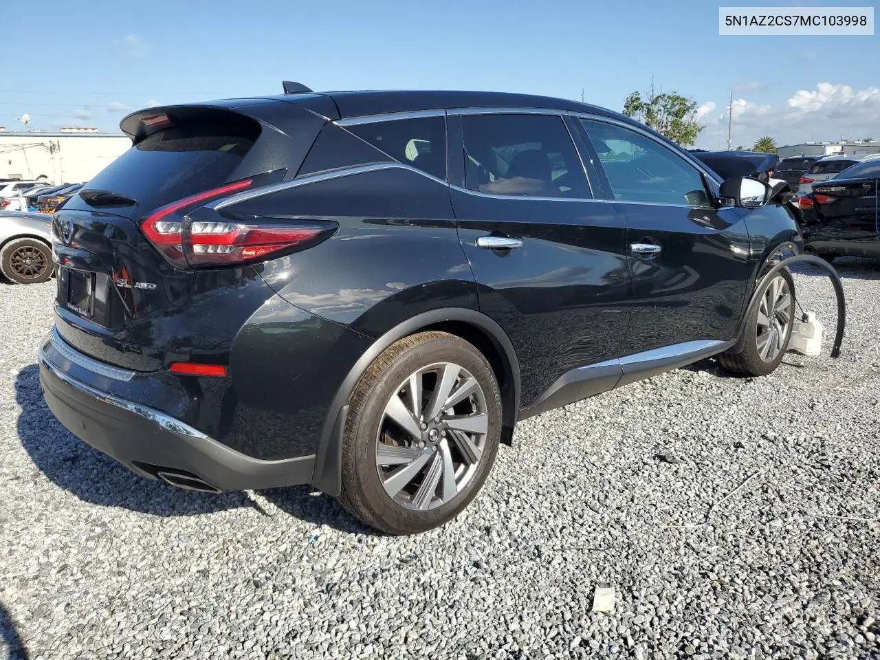 2021 Nissan Murano Sl VIN: 5N1AZ2CS7MC103998 Lot: 56837485