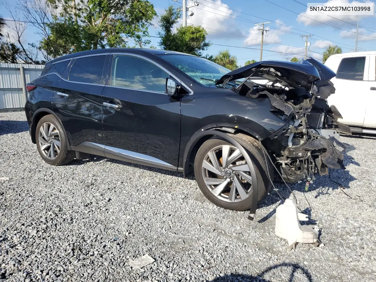 2021 Nissan Murano Sl VIN: 5N1AZ2CS7MC103998 Lot: 56837485