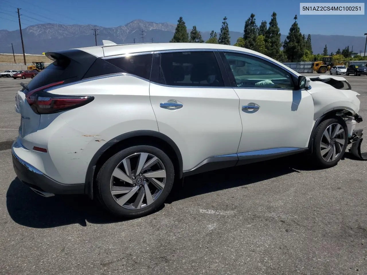 2021 Nissan Murano Sl VIN: 5N1AZ2CS4MC100251 Lot: 62781835