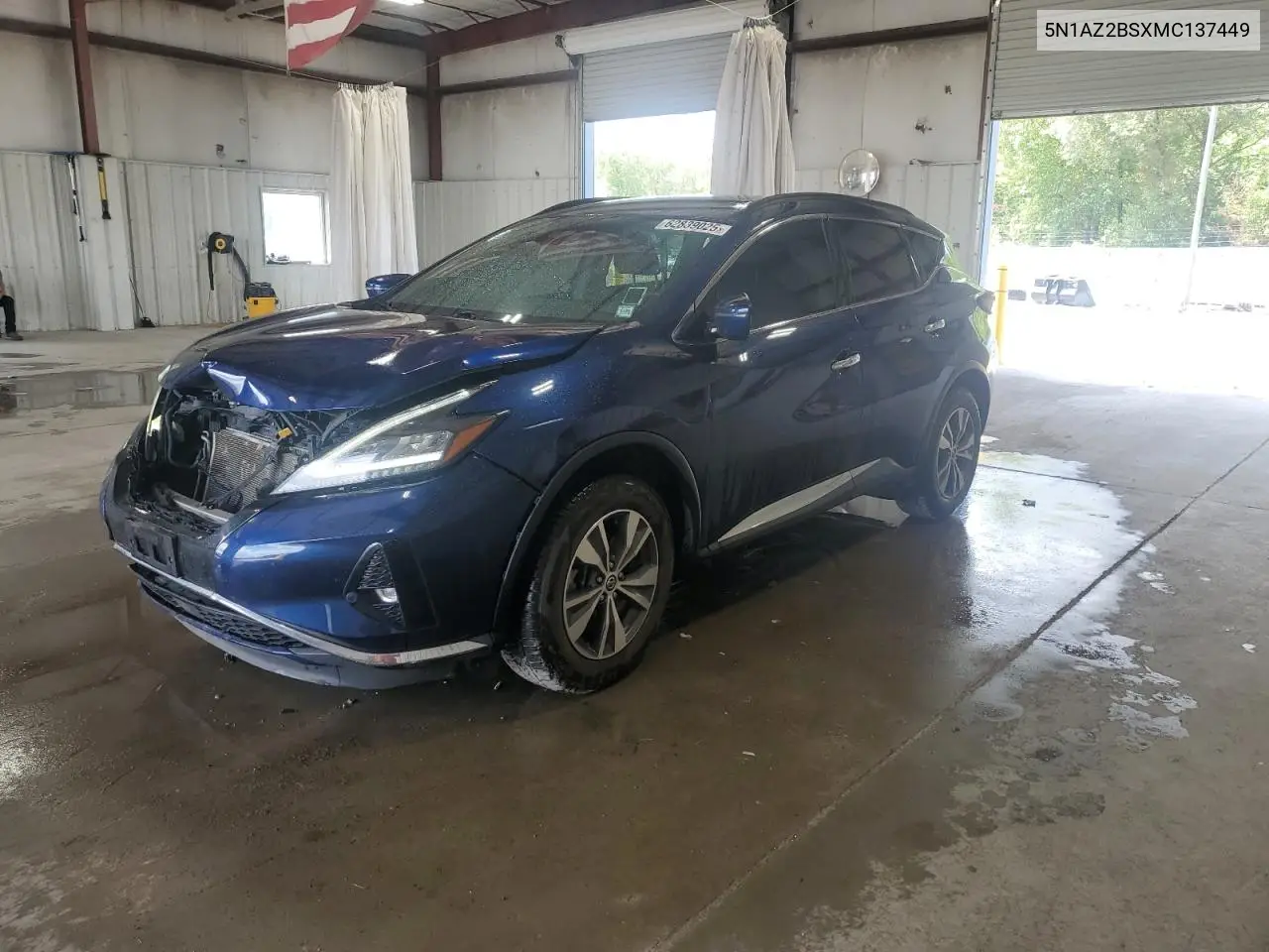 2021 Nissan Murano Sv VIN: 5N1AZ2BSXMC137449 Lot: 62839025