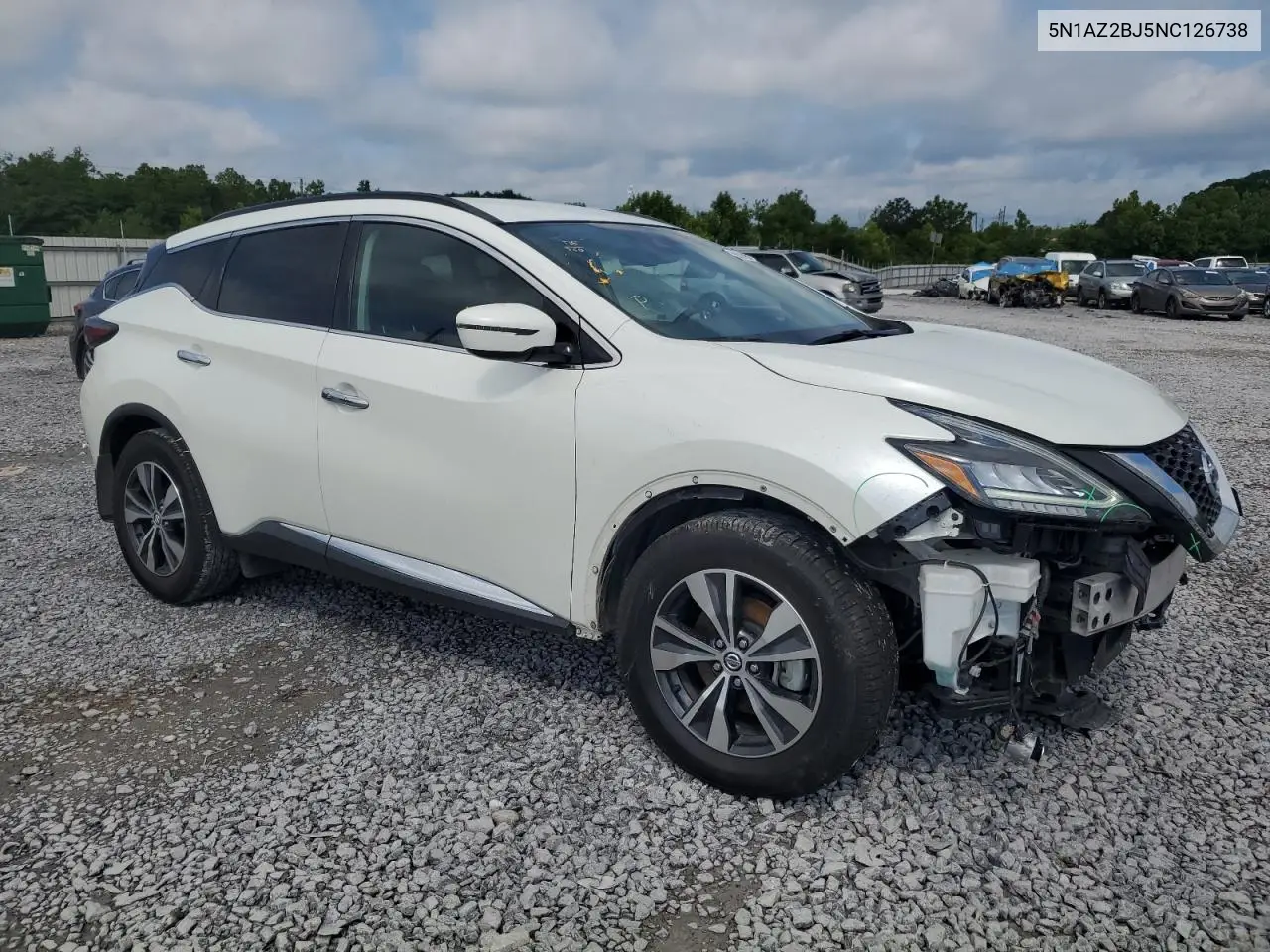 2022 Nissan Murano Sv VIN: 5N1AZ2BJ5NC126738 Lot: 56218825