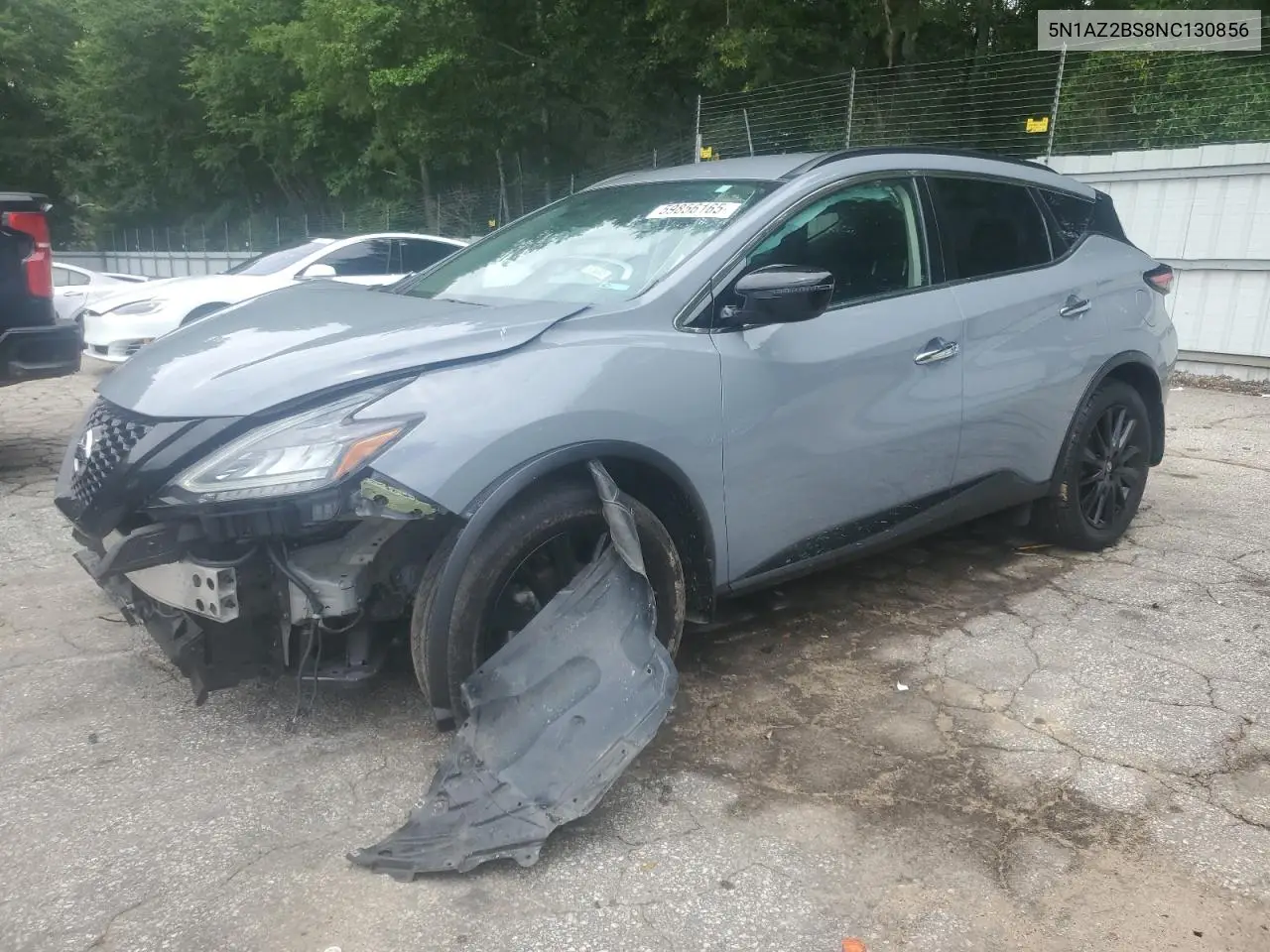 2022 Nissan Murano Sv VIN: 5N1AZ2BS8NC130856 Lot: 59856165