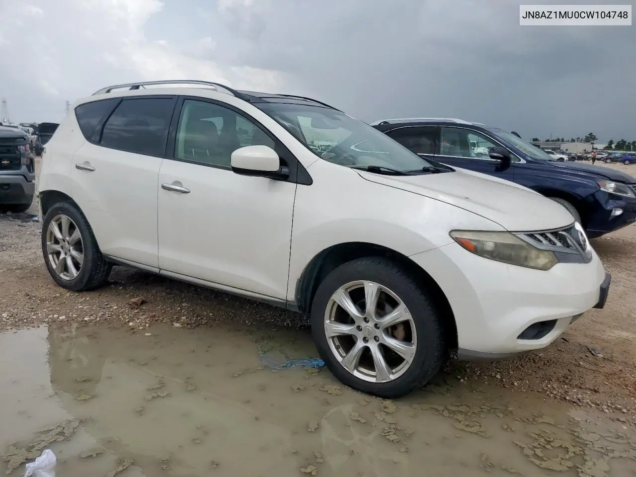 2022 Nissan Murano S VIN: JN8AZ1MU0CW104748 Lot: 63055535
