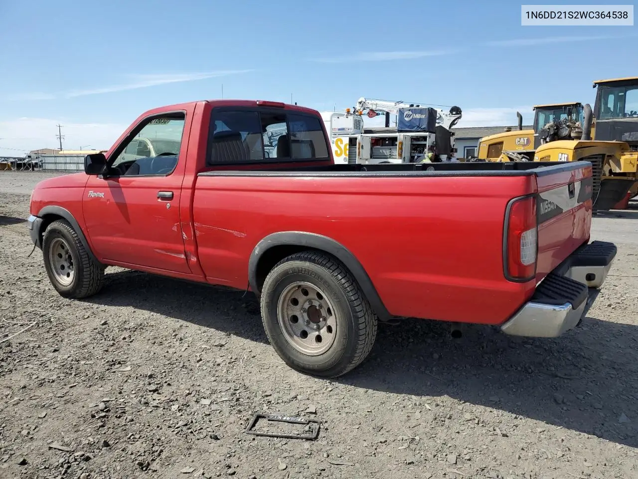 1998 Nissan Frontier Xe VIN: 1N6DD21S2WC364538 Lot: 62867545