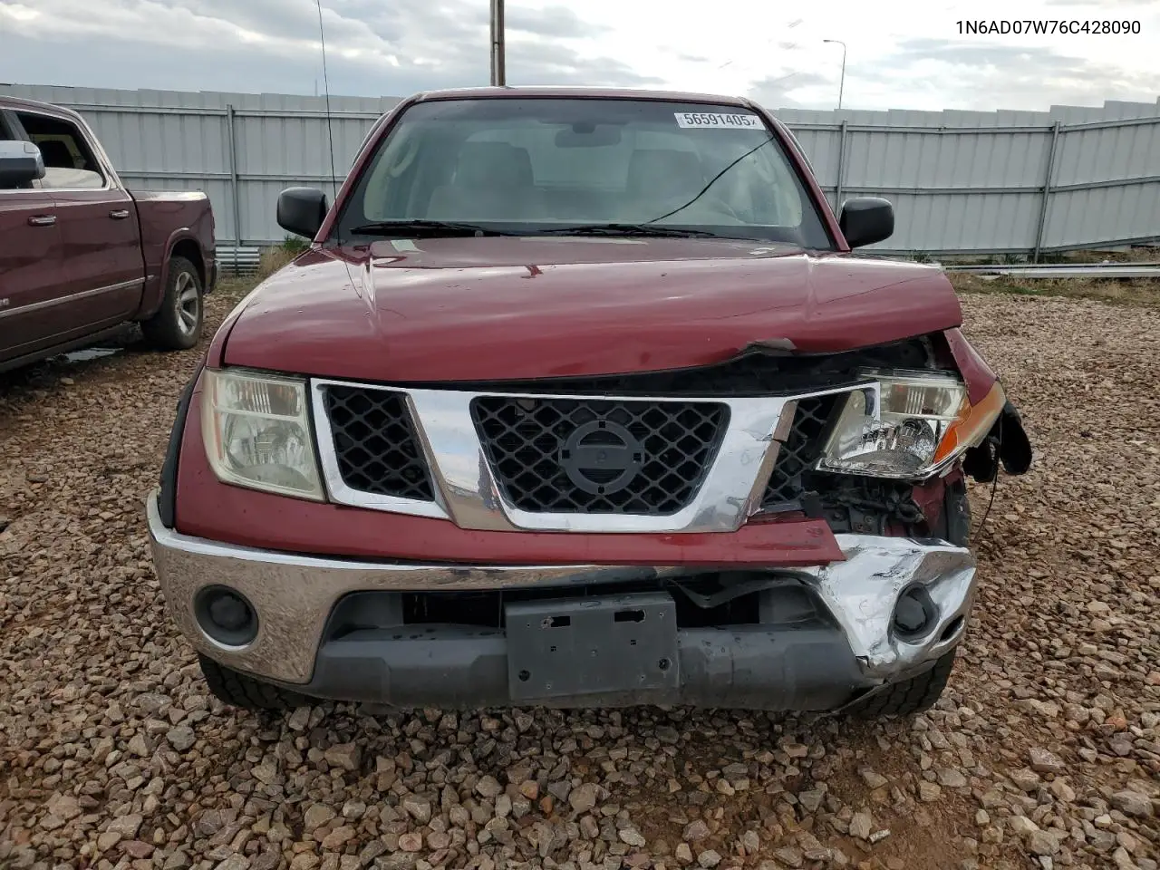2006 Nissan Frontier Crew Cab Le VIN: 1N6AD07W76C428090 Lot: 56591405