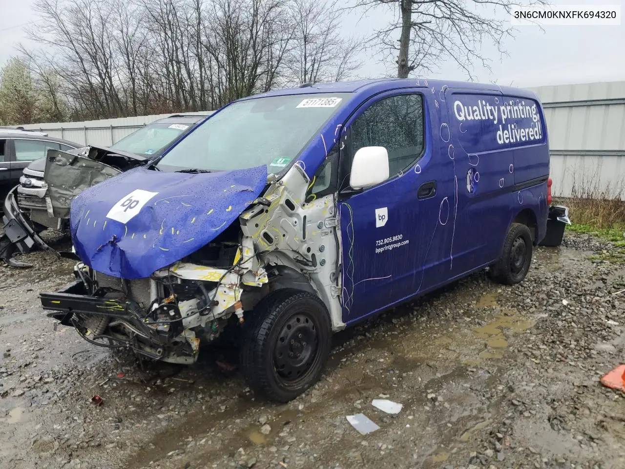 2015 Nissan Nv200 2.5S VIN: 3N6CM0KNXFK694320 Lot: 51171385