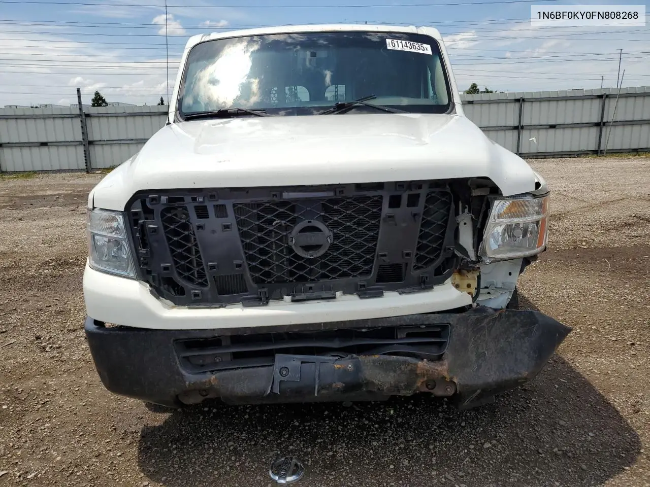 2015 Nissan Nv 1500 VIN: 1N6BF0KY0FN808268 Lot: 61143635