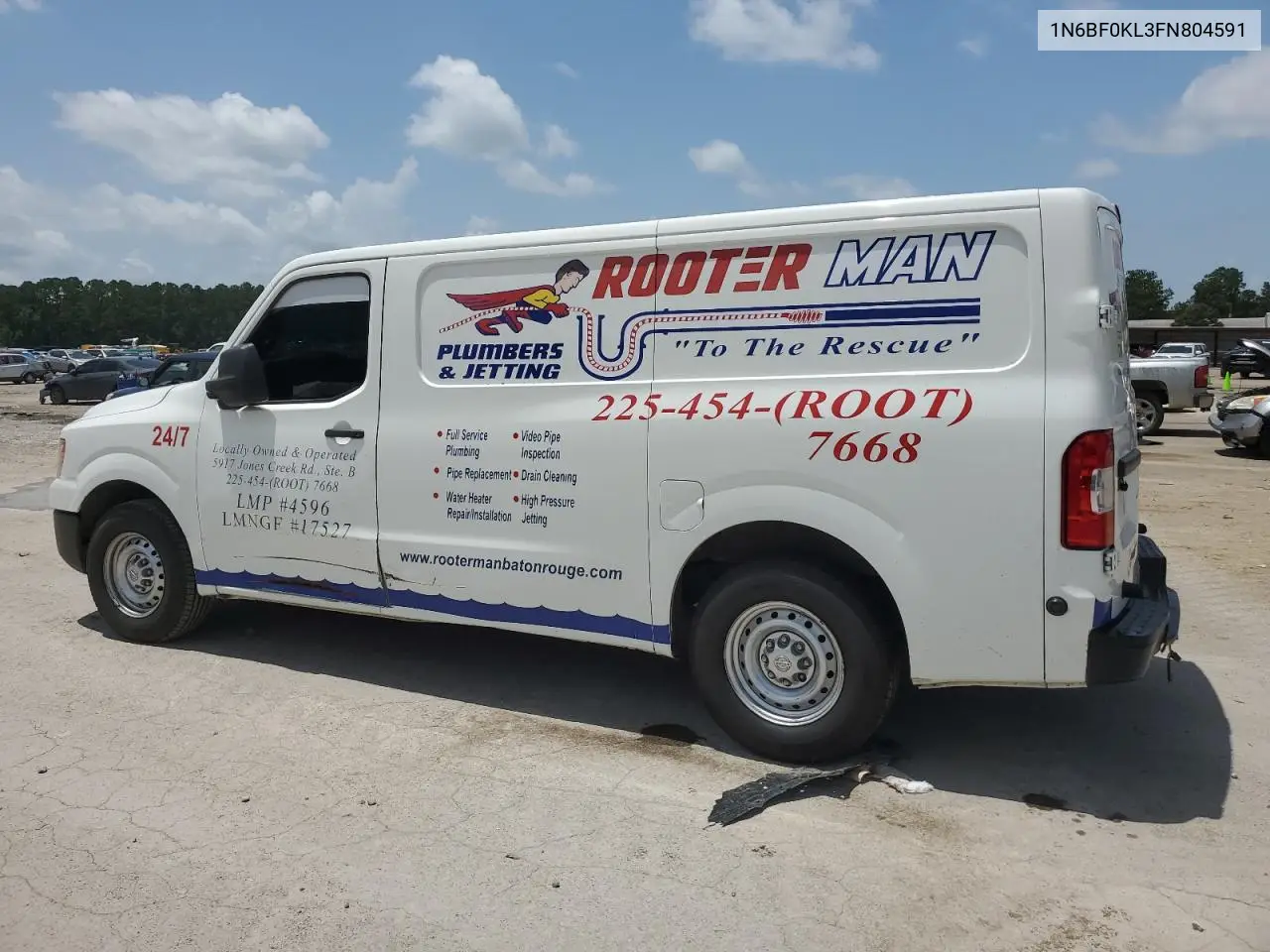 2015 Nissan Nv 1500 VIN: 1N6BF0KL3FN804591 Lot: 64479835