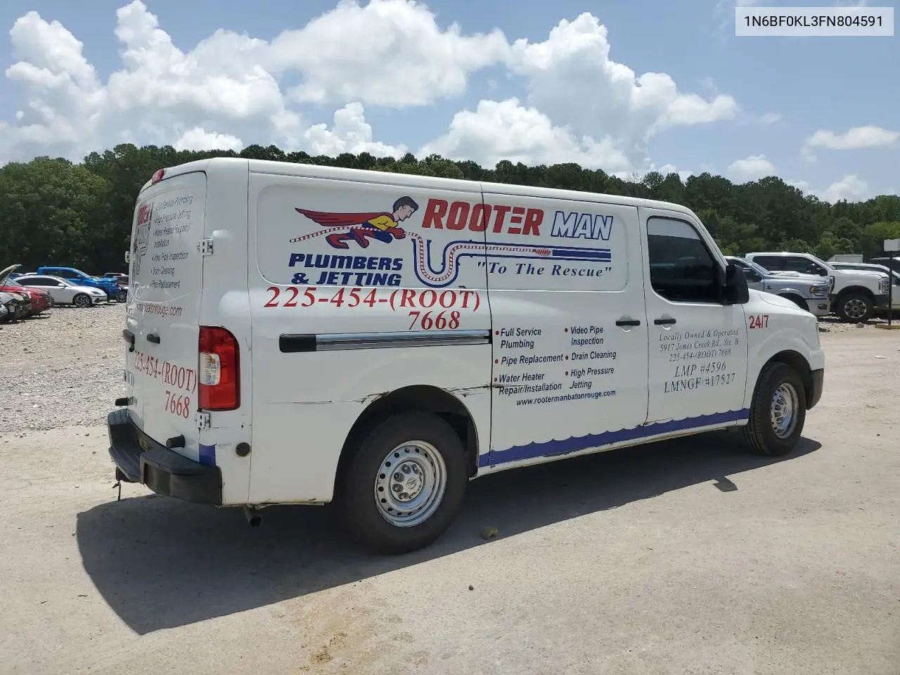 2015 Nissan Nv 1500 VIN: 1N6BF0KL3FN804591 Lot: 64479835