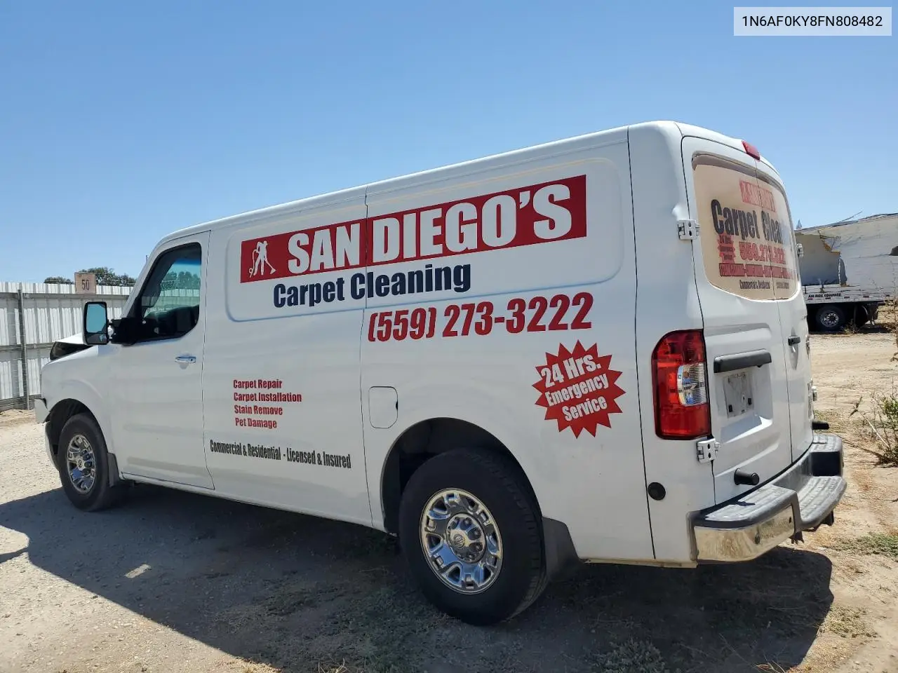 2015 Nissan Nv 2500 VIN: 1N6AF0KY8FN808482 Lot: 66027425