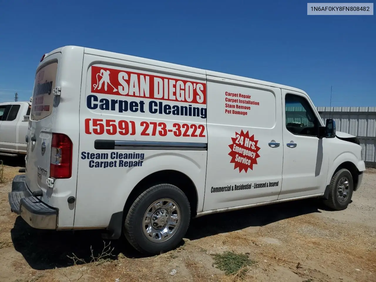 2015 Nissan Nv 2500 VIN: 1N6AF0KY8FN808482 Lot: 66027425