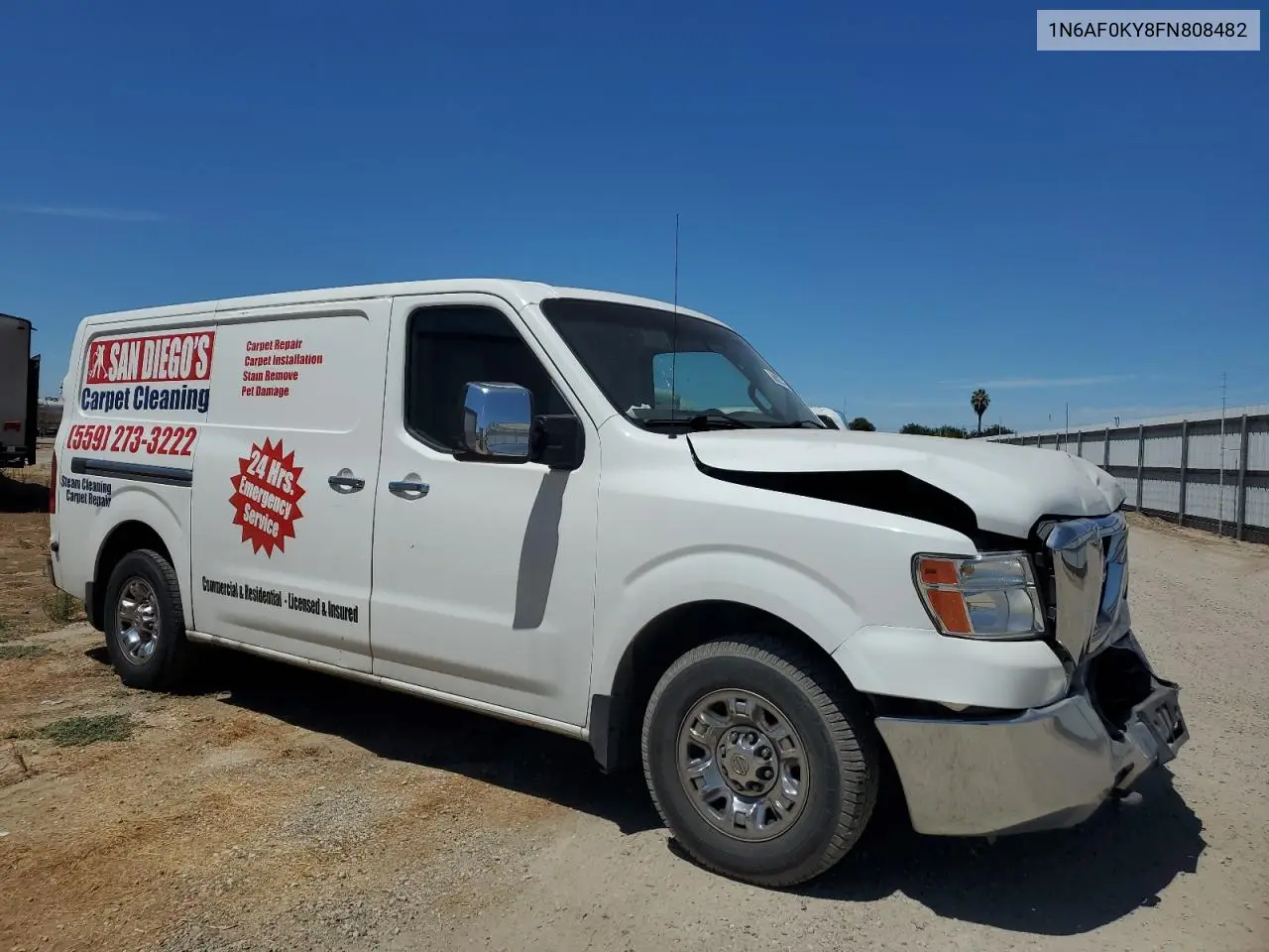 2015 Nissan Nv 2500 VIN: 1N6AF0KY8FN808482 Lot: 66027425