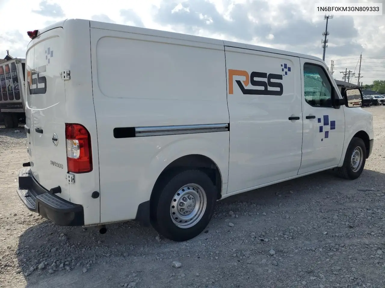 2016 Nissan Nv 1500 S VIN: 1N6BF0KM3GN809333 Lot: 55417845