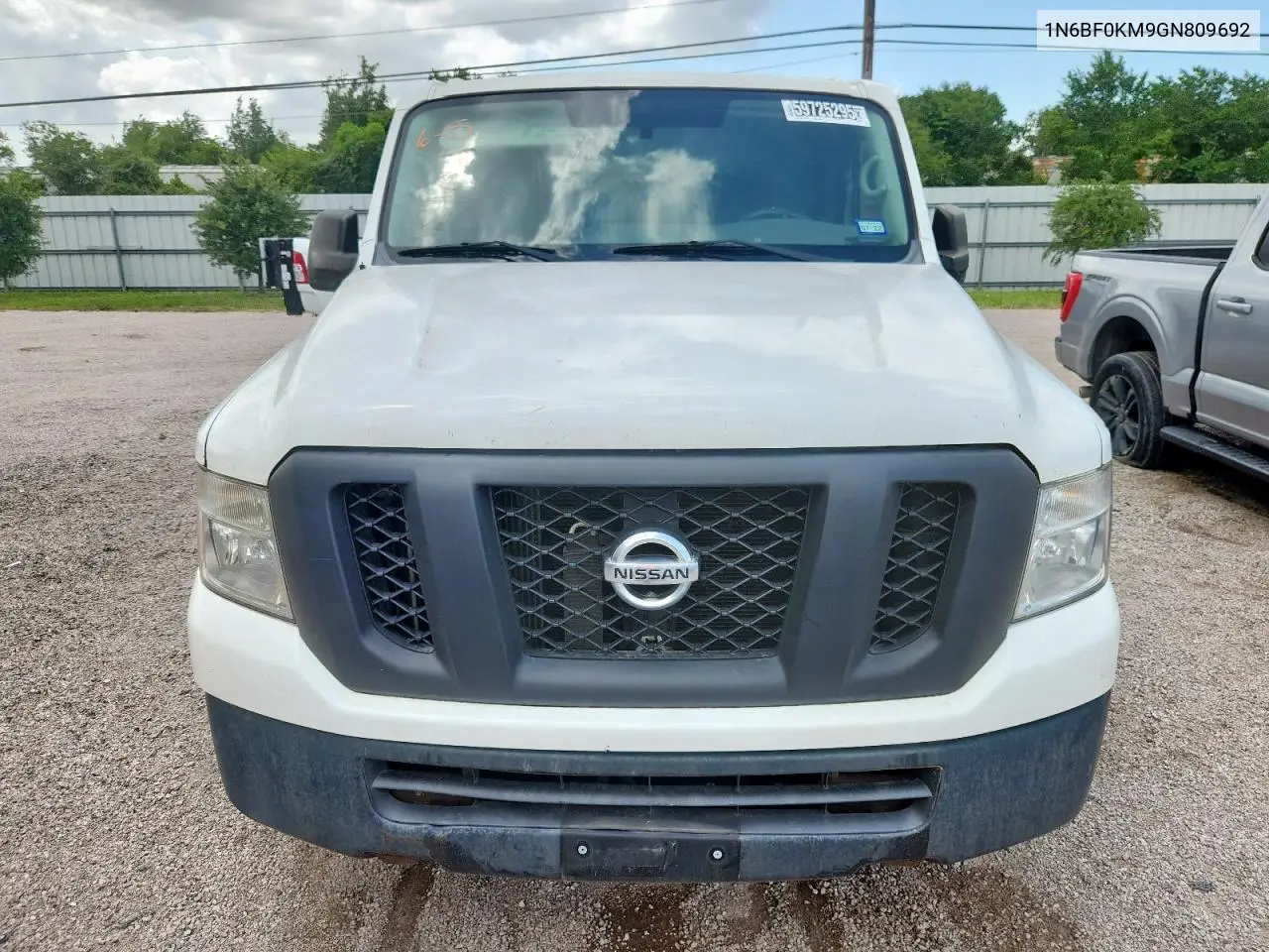 2016 Nissan Nv 1500 S VIN: 1N6BF0KM9GN809692 Lot: 59725295