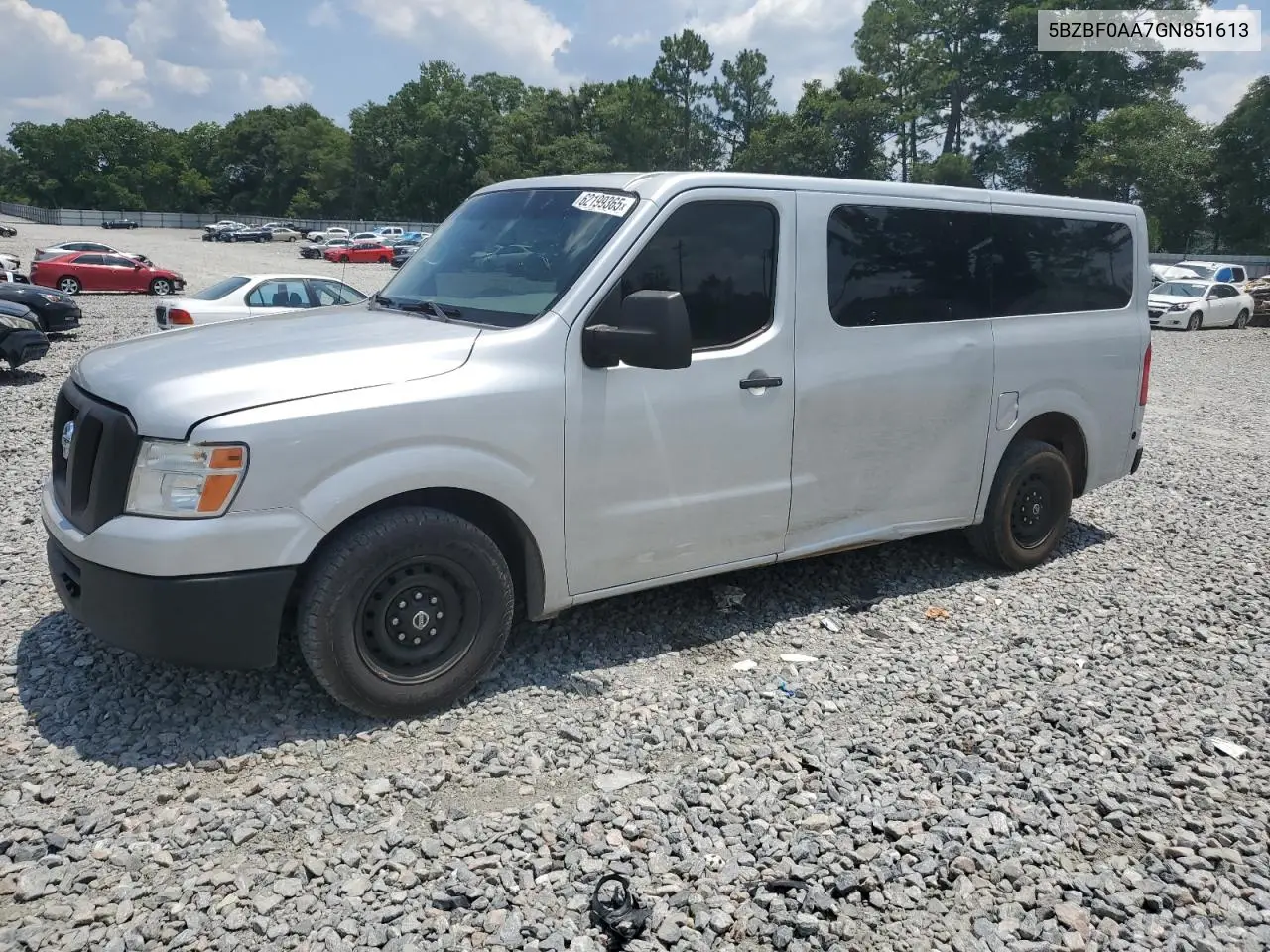 2016 Nissan Nv 3500 S VIN: 5BZBF0AA7GN851613 Lot: 62141885