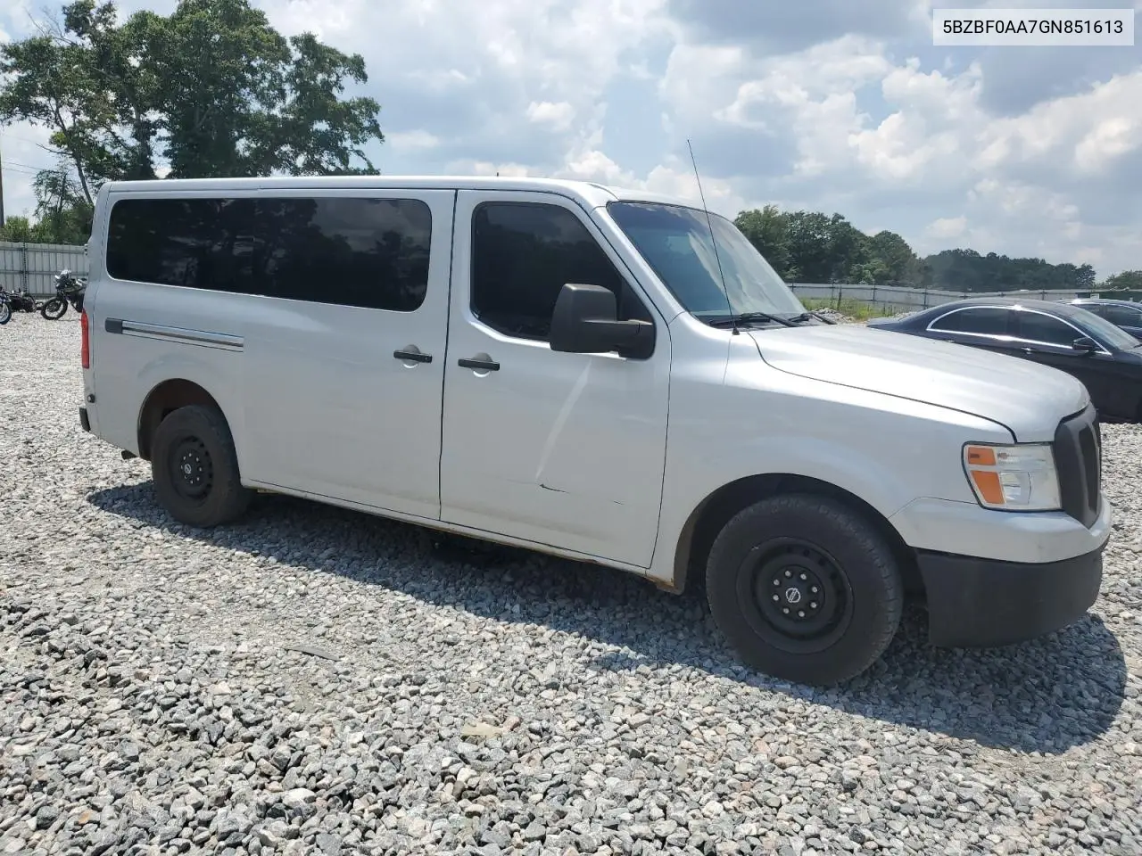 2016 Nissan Nv 3500 S VIN: 5BZBF0AA7GN851613 Lot: 62141885