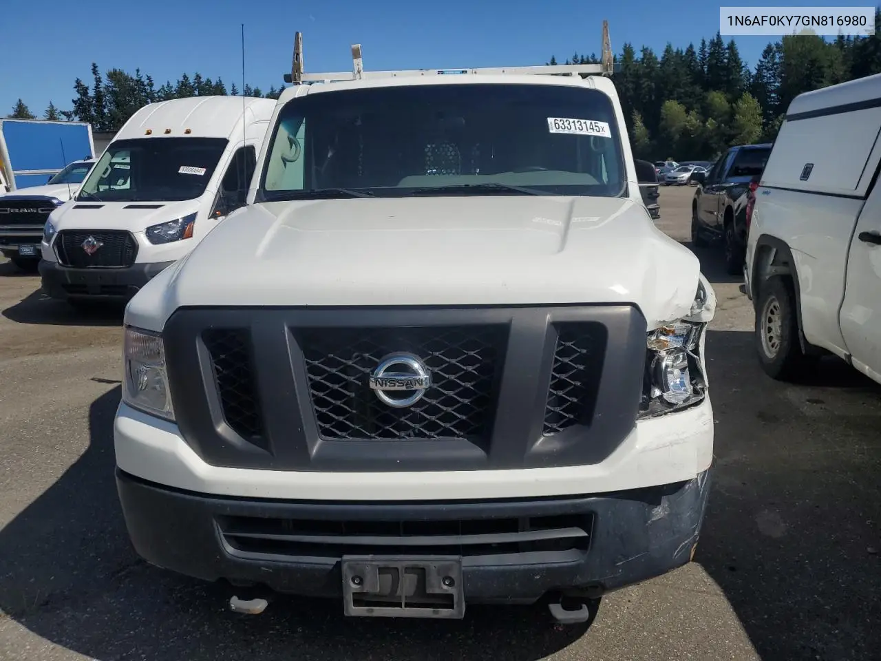 2016 Nissan Nv 2500 S VIN: 1N6AF0KY7GN816980 Lot: 63313145