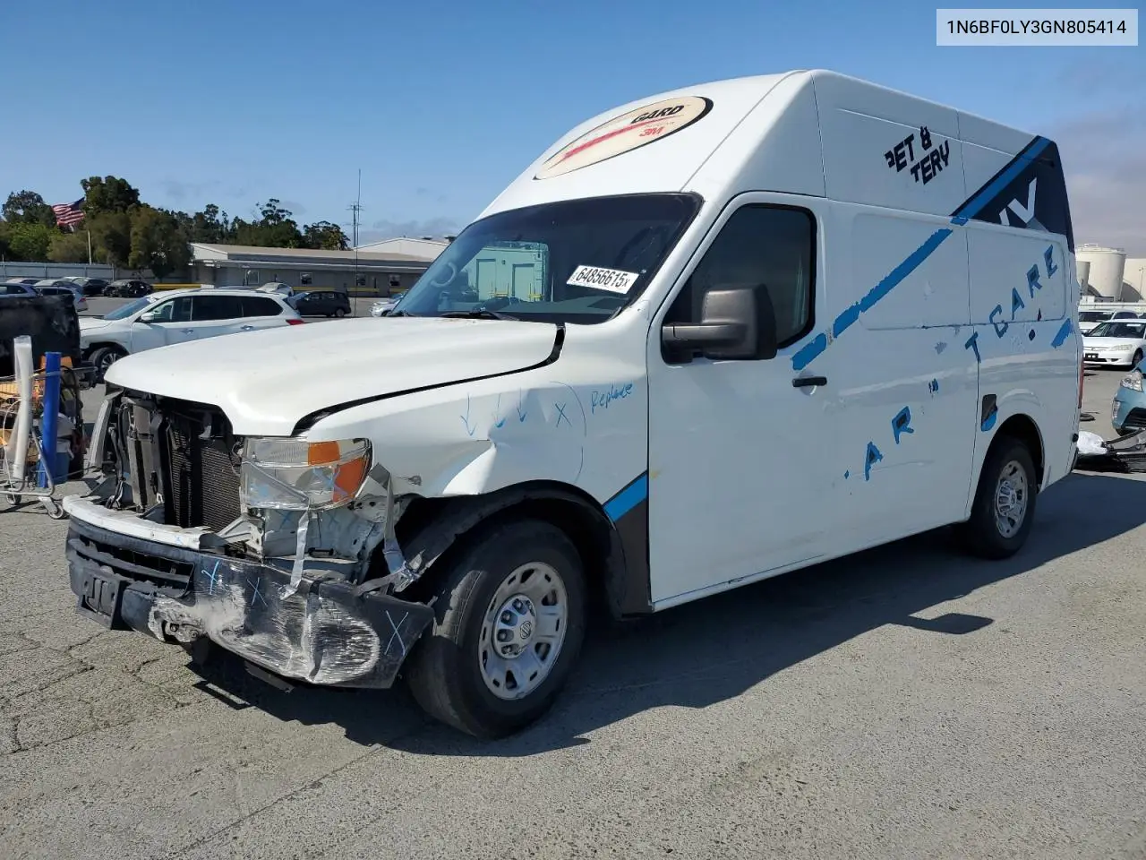 2016 Nissan Nv 2500 S VIN: 1N6BF0LY3GN805414 Lot: 64856615