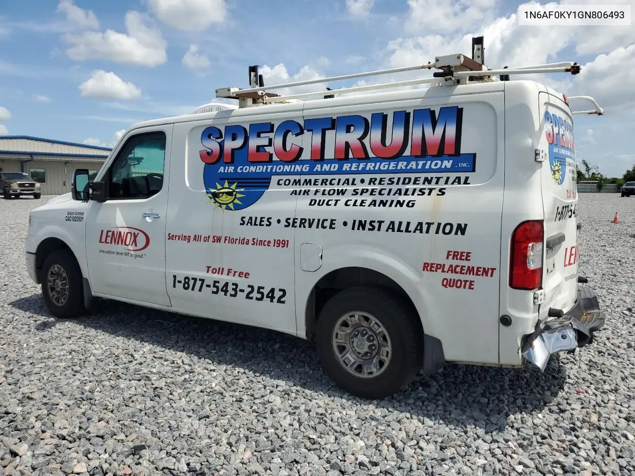 2016 Nissan Nv 2500 S VIN: 1N6AF0KY1GN806493 Lot: 65516095