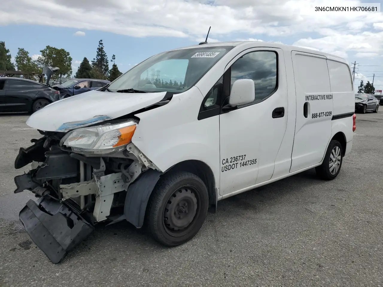 2017 Nissan Nv200 2.5S VIN: 3N6CM0KN1HK706681 Lot: 56981485