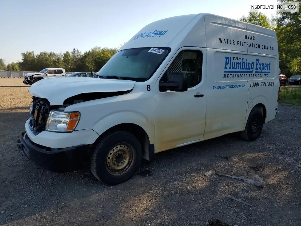 2017 Nissan Nv 2500 S VIN: 1N6BF0LY2HN811058 Lot: 64442065