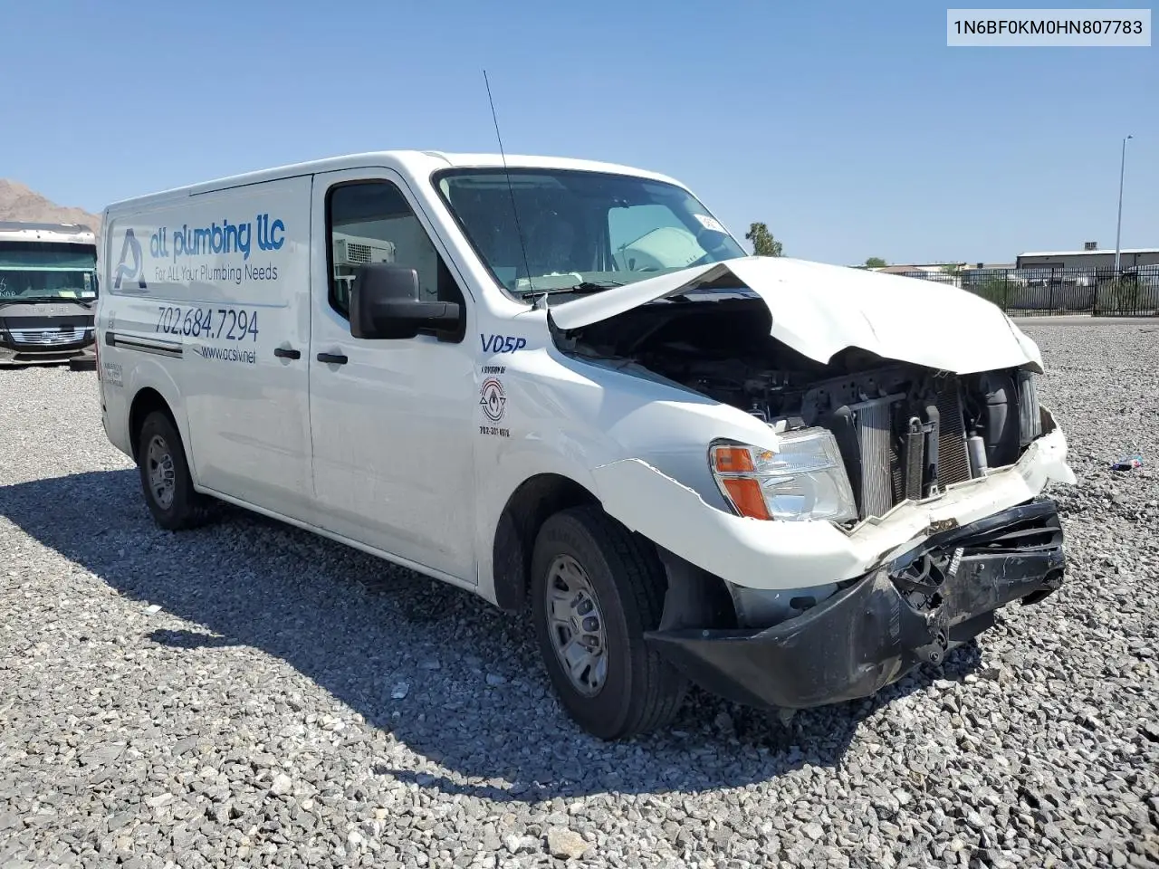 2017 Nissan Nv 1500 S VIN: 1N6BF0KM0HN807783 Lot: 64507115