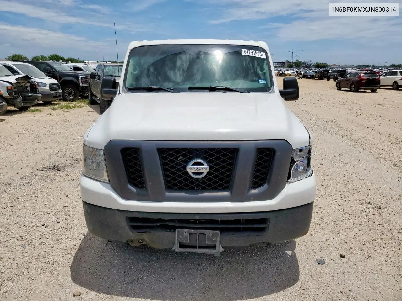2018 Nissan Nv 1500 S VIN: 1N6BF0KMXJN800314 Lot: 64791995
