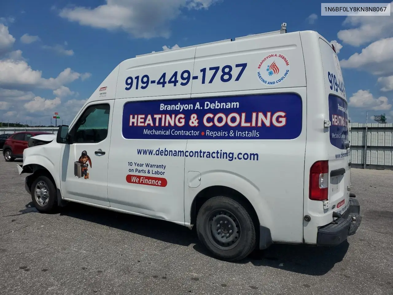 2019 Nissan Nv 2500 S VIN: 1N6BF0LY8KN8N8067 Lot: 64175905