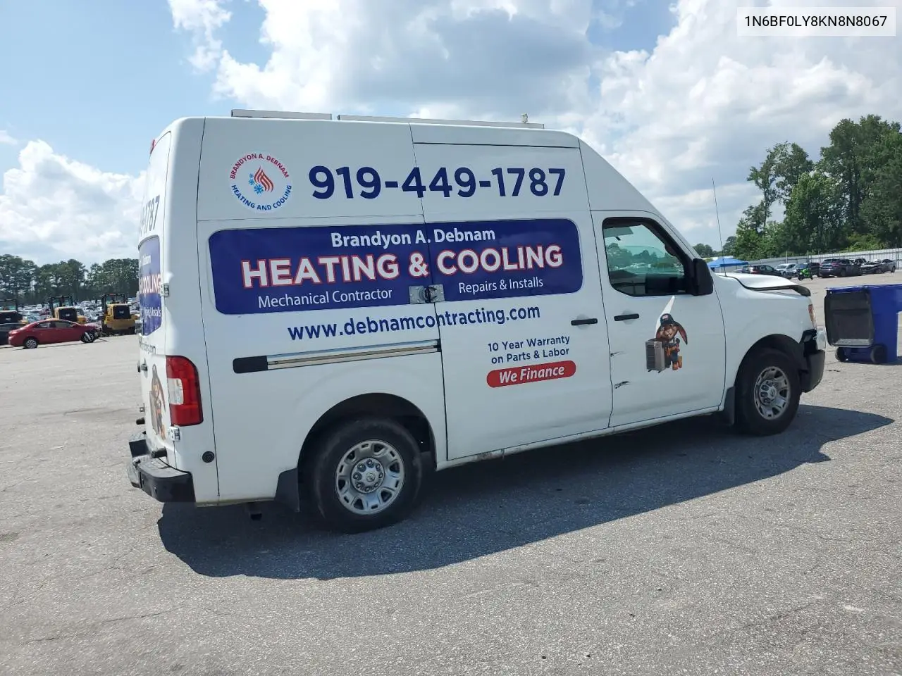 2019 Nissan Nv 2500 S VIN: 1N6BF0LY8KN8N8067 Lot: 64175905