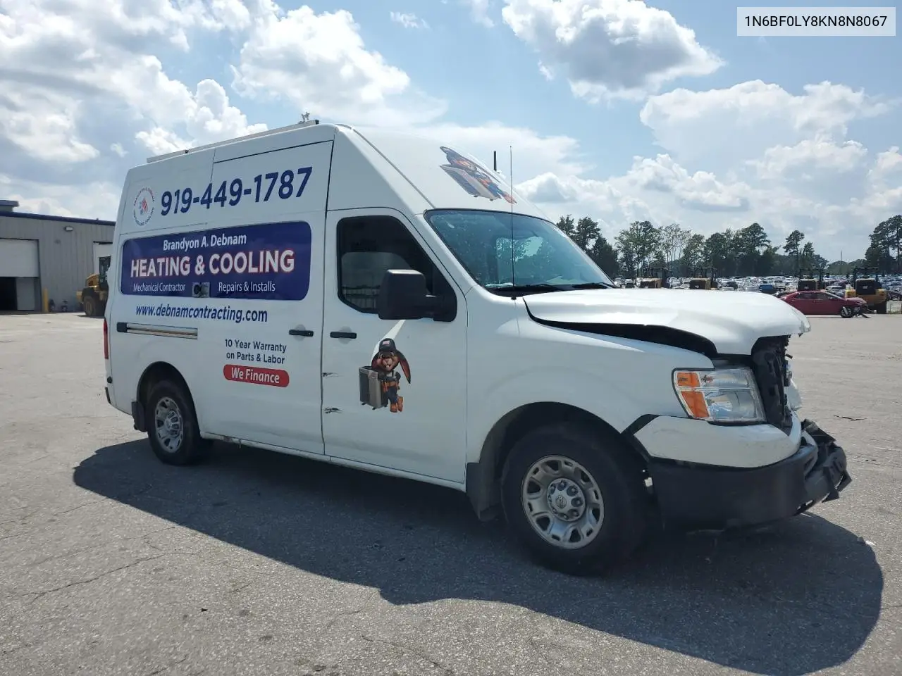 2019 Nissan Nv 2500 S VIN: 1N6BF0LY8KN8N8067 Lot: 64175905