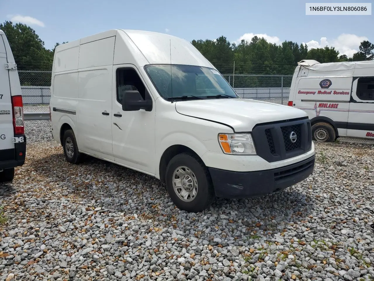 2020 Nissan Nv 2500 S VIN: 1N6BF0LY3LN806086 Lot: 61250775