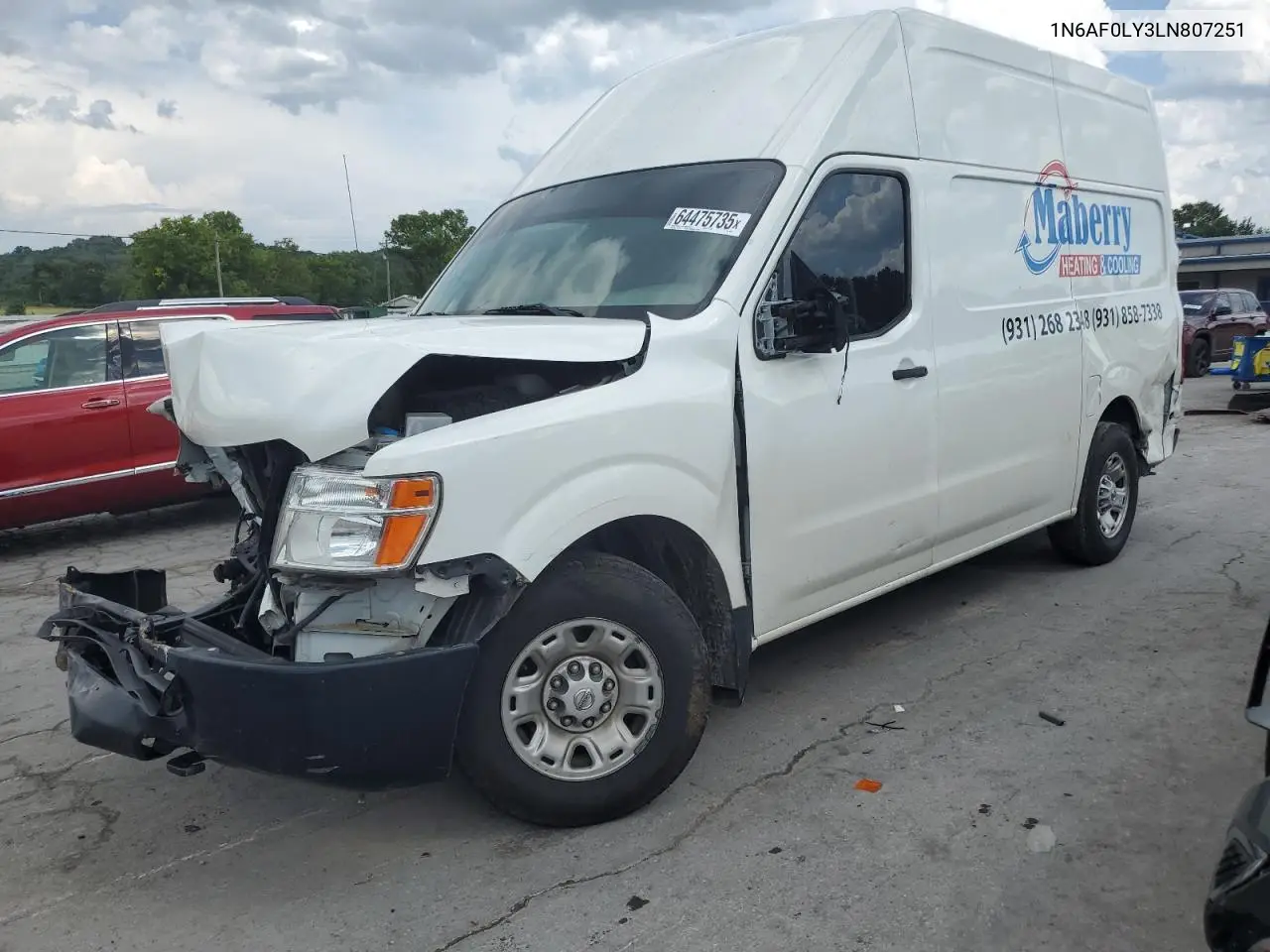 2020 Nissan Nv 2500 Sv VIN: 1N6AF0LY3LN807251 Lot: 64475735