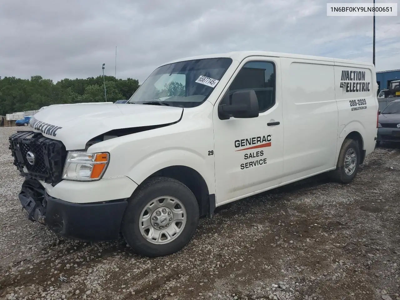 2020 Nissan Nv 2500 S VIN: 1N6BF0KY9LN800651 Lot: 65877145