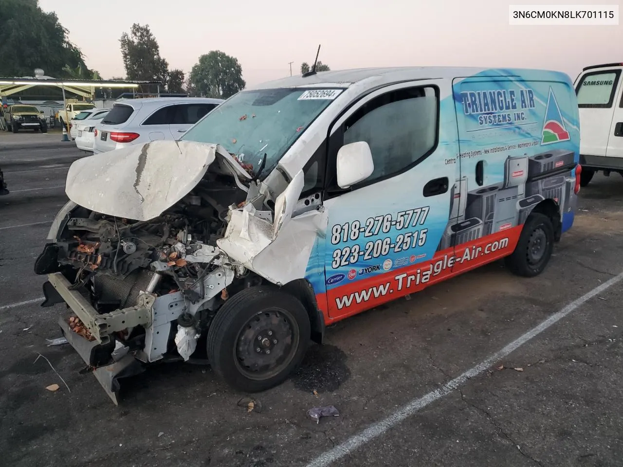 2020 Nissan Nv200 2.5S VIN: 3N6CM0KN8LK701115 Lot: 75052694