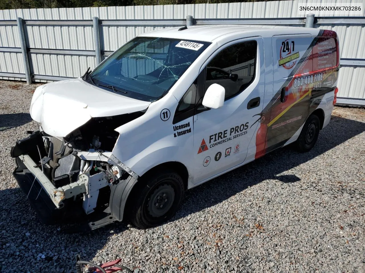 2021 Nissan Nv200 2.5S VIN: 3N6CM0KNXMK703286 Lot: 42491145