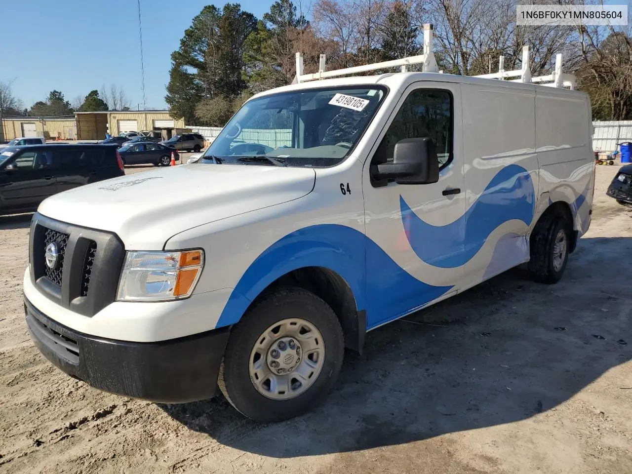 2021 Nissan Nv 2500 S VIN: 1N6BF0KY1MN805604 Lot: 43198105