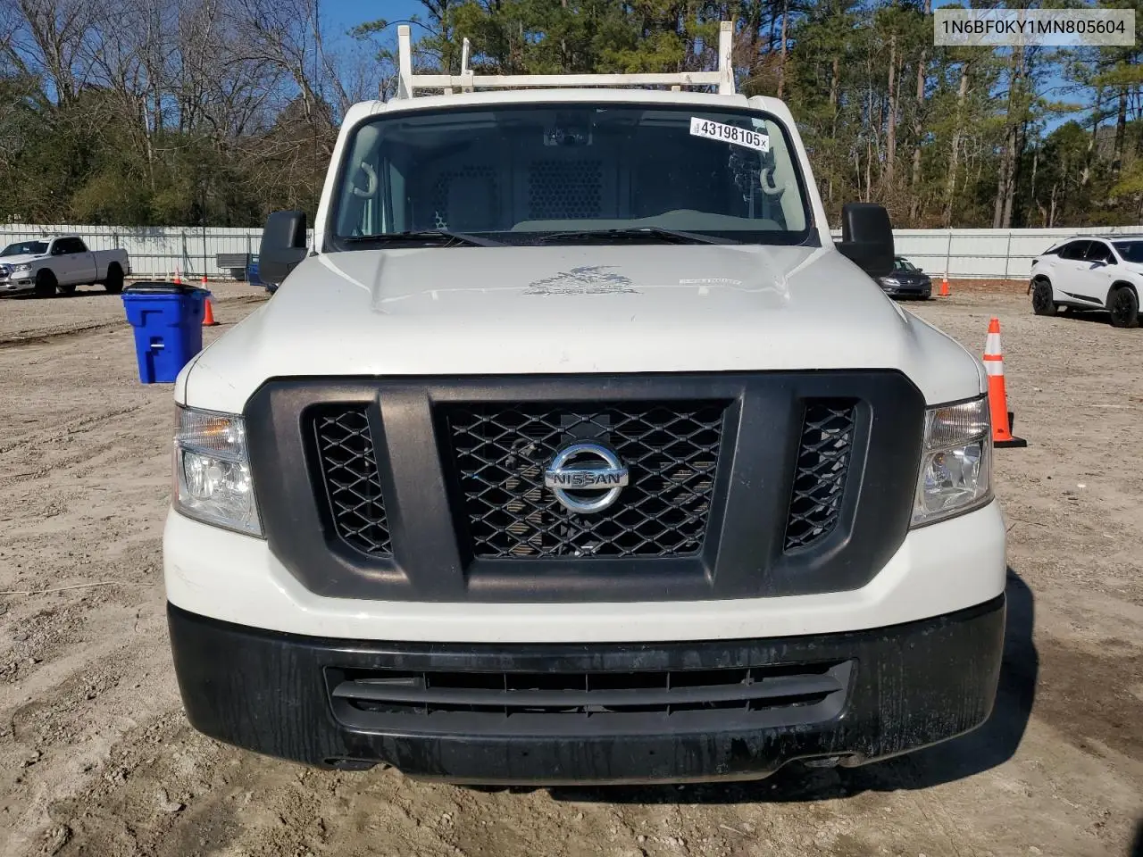 2021 Nissan Nv 2500 S VIN: 1N6BF0KY1MN805604 Lot: 43198105