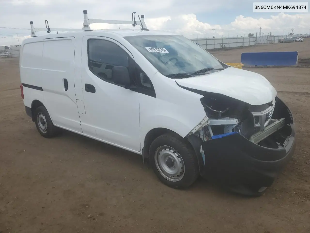 2021 Nissan Nv200 2.5S VIN: 3N6CM0KN4MK694374 Lot: 60213375